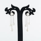 Silver Detachable Pearl Dangler Earrings