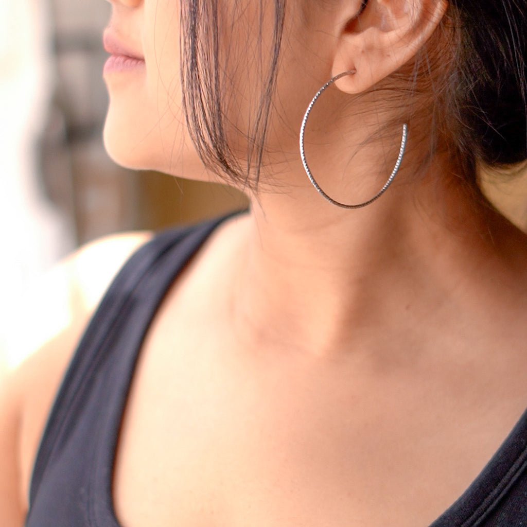 Silver Grand Loop Earrings