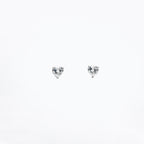 Silver Heart's Desire Solitaire Earrings