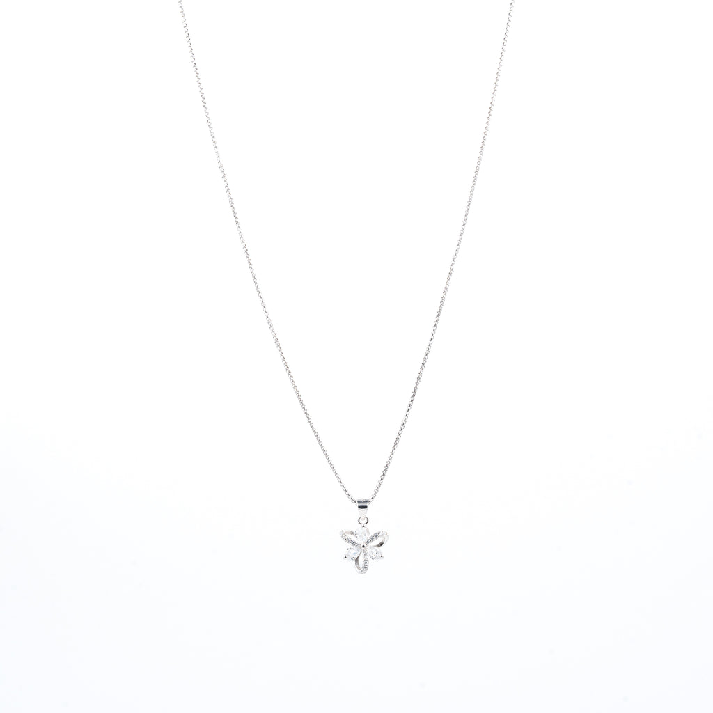Silver Trifloral Elegance Jewelry Set