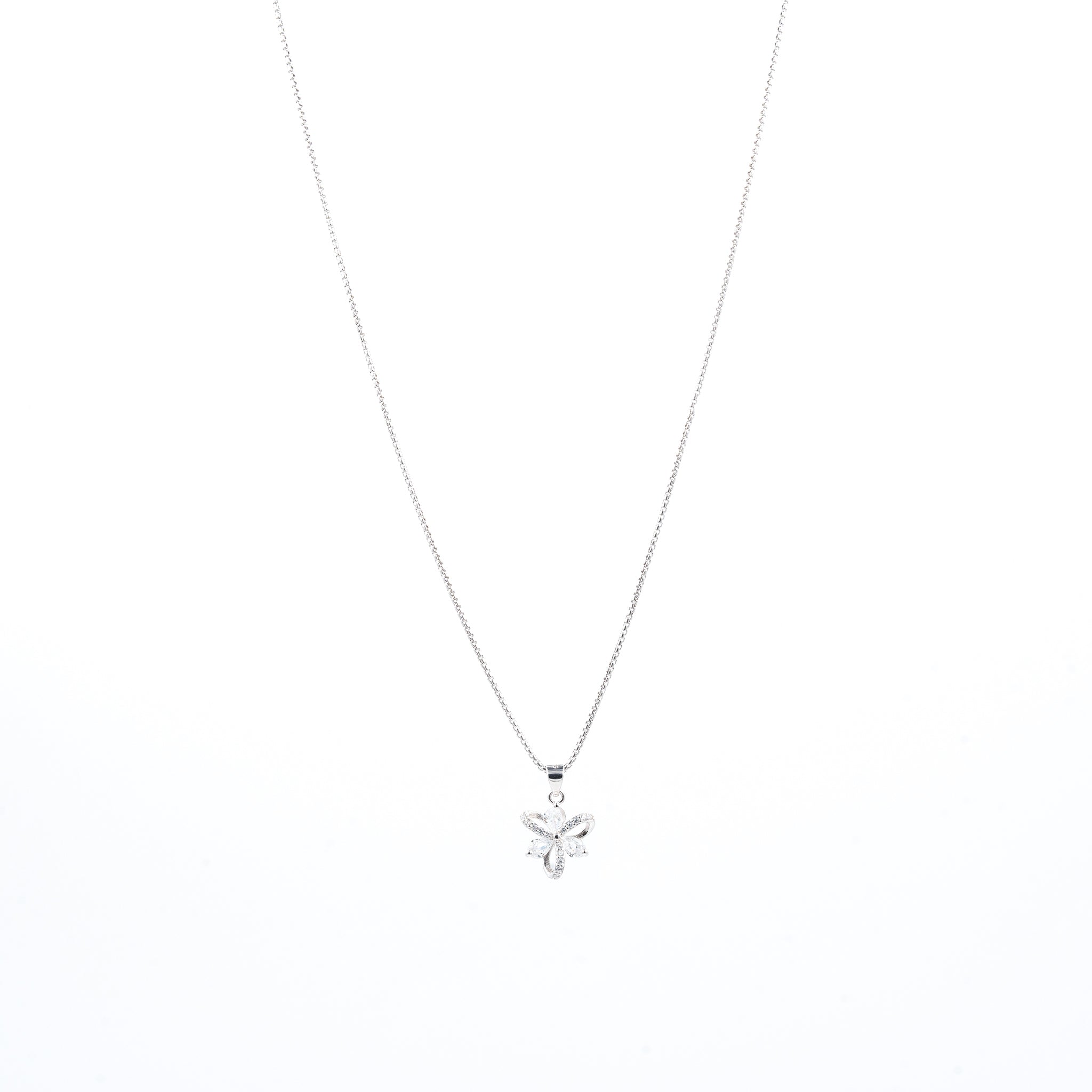 Silver Trifloral Elegance Jewelry Set