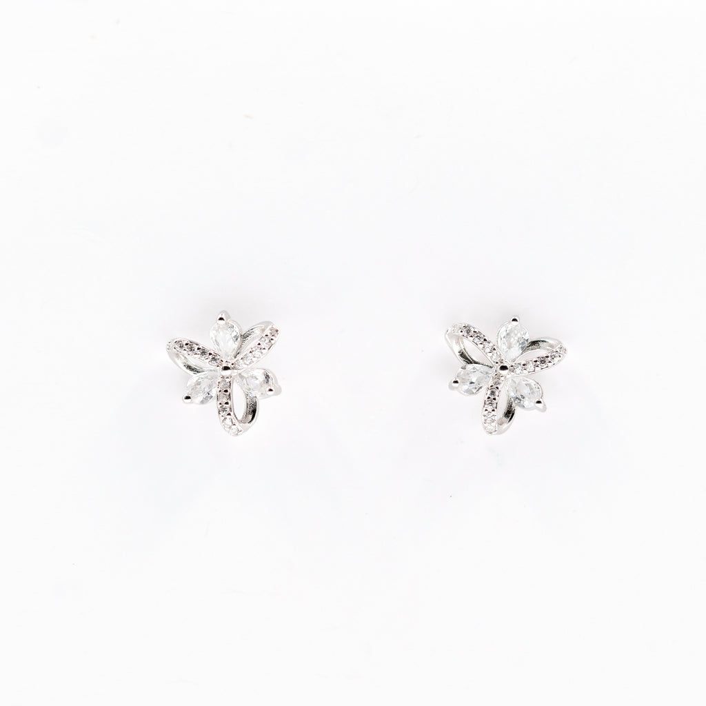 Silver Trifloral Elegance Jewelry Set