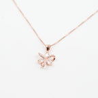 Rose Gold Trifloral Elegance Jewelry Set