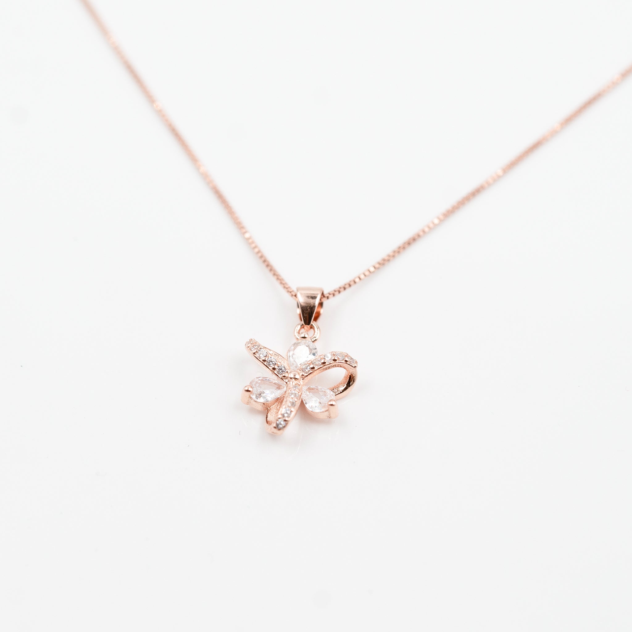 Rose Gold Trifloral Elegance Jewelry Set