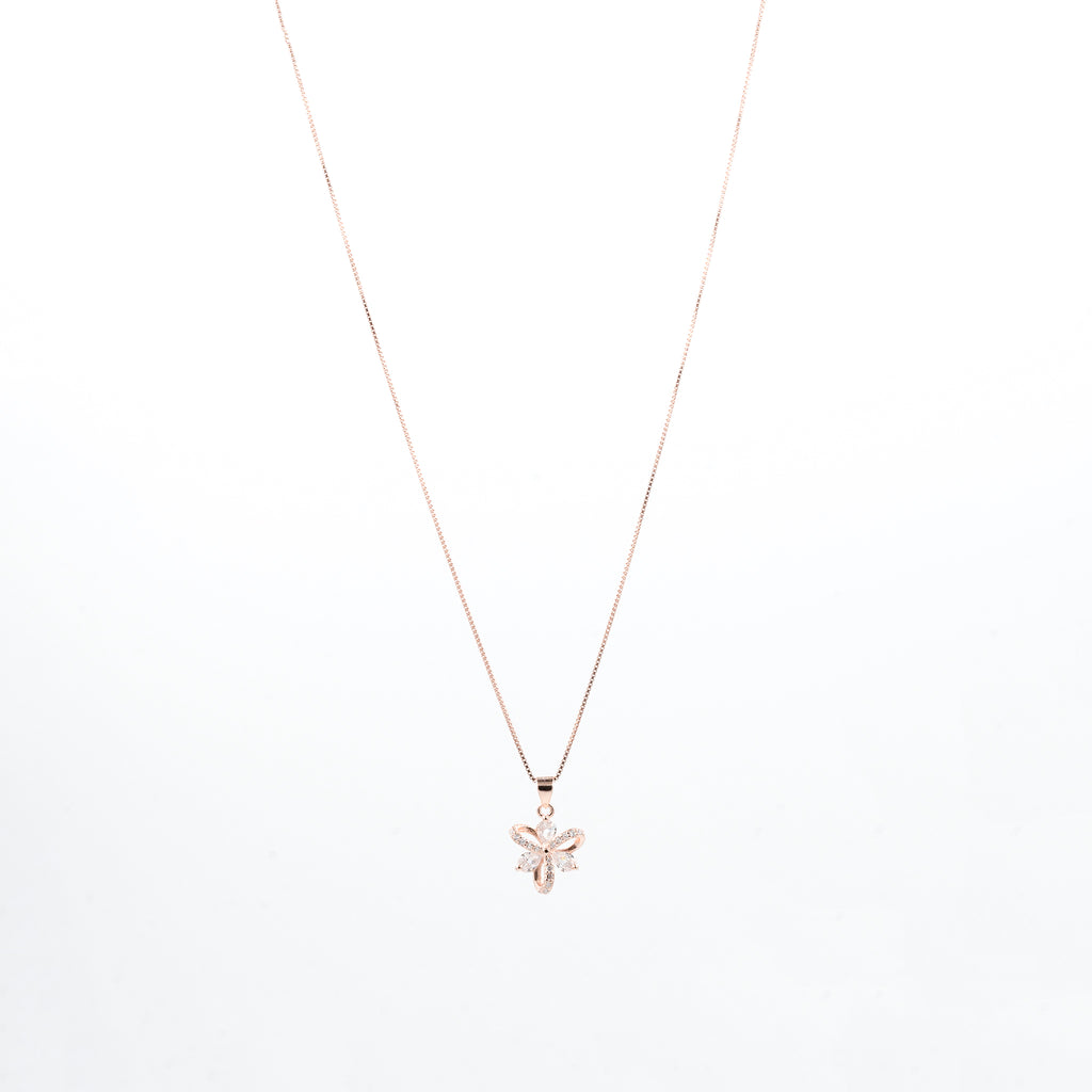 Rose Gold Trifloral Elegance Jewelry Set