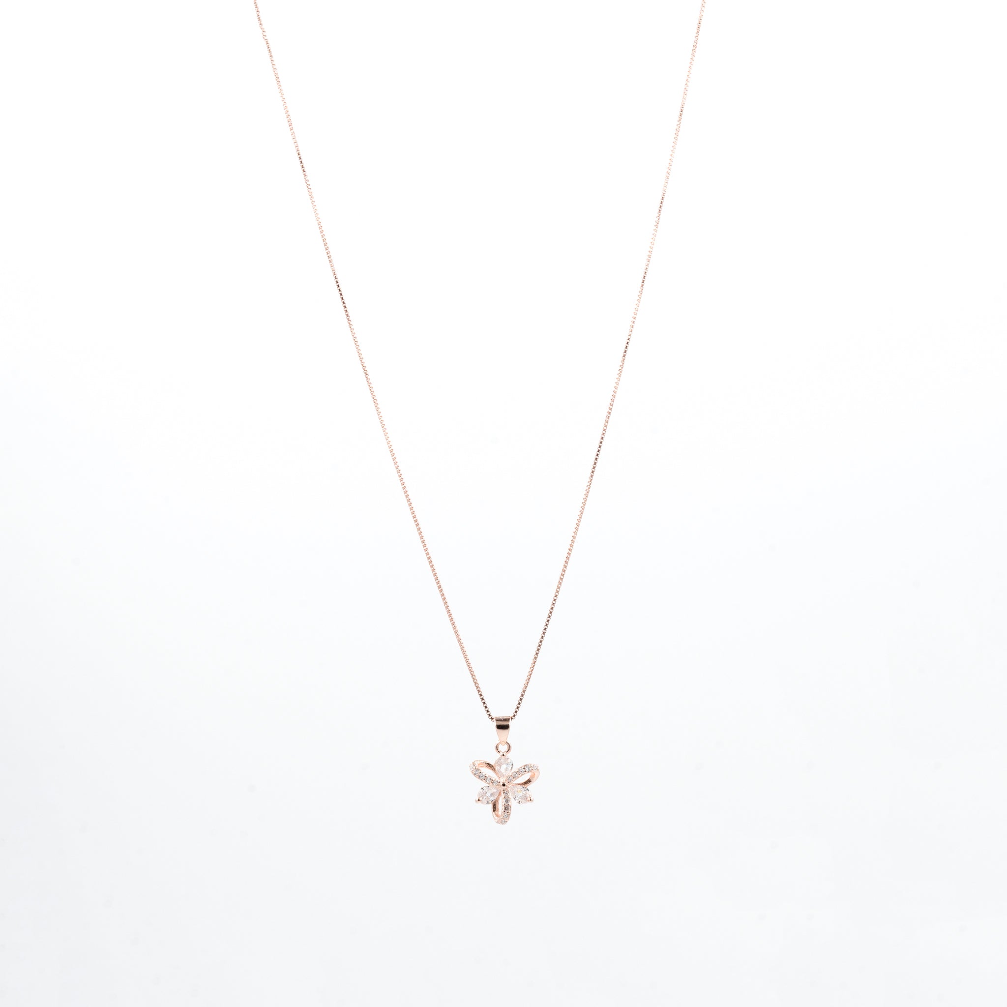 Rose Gold Trifloral Elegance Jewelry Set