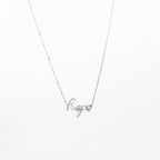 Silver Hopeful Heart Necklace