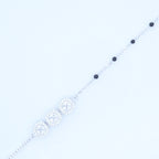 Silver 3 Cushion Cut Hand Mangalsutra