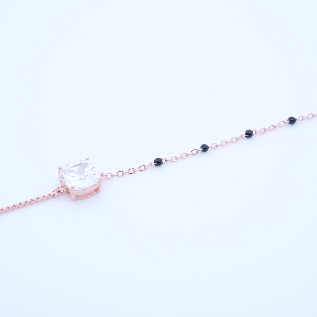 Rosegold Cushion Cut Hand Mangalsutra