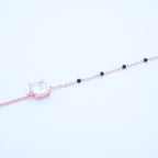 Rosegold Cushion Cut Hand Mangalsutra