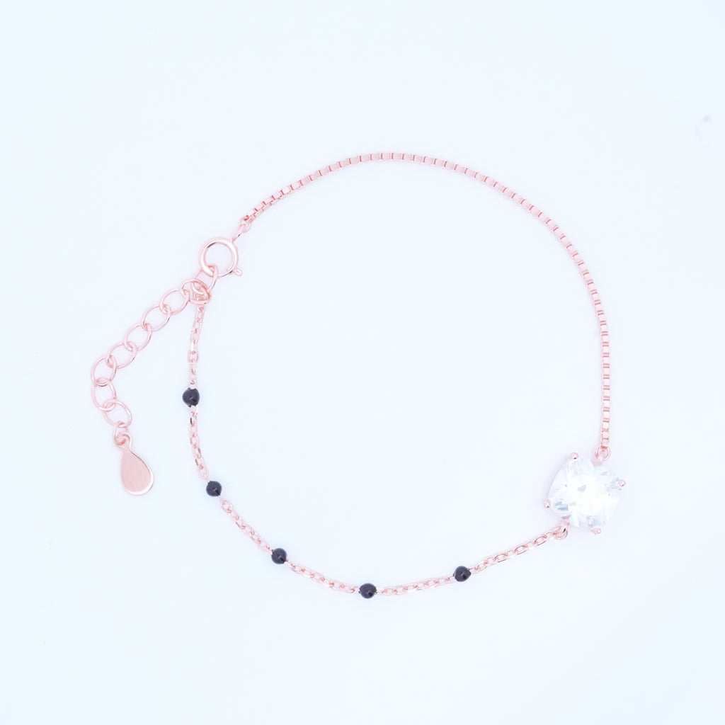 Rosegold Cushion Cut Hand Mangalsutra