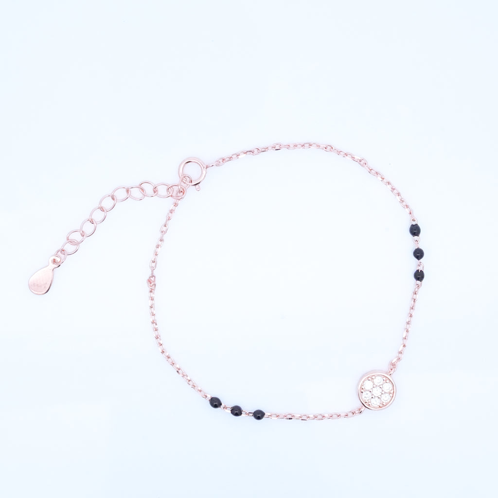 Rosegold Cz Fitted Hand Mangalsutra