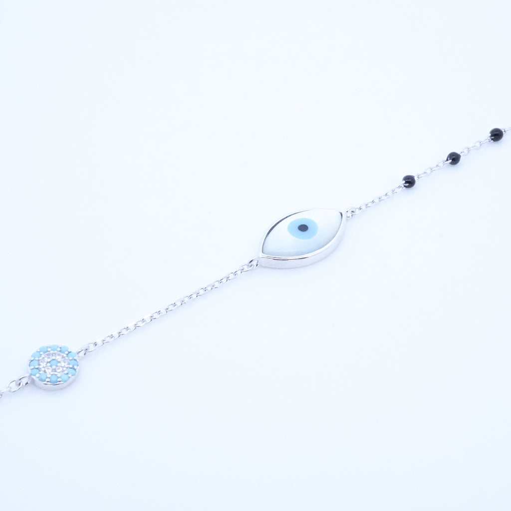 Silver Evileye Hand Mangalsutra