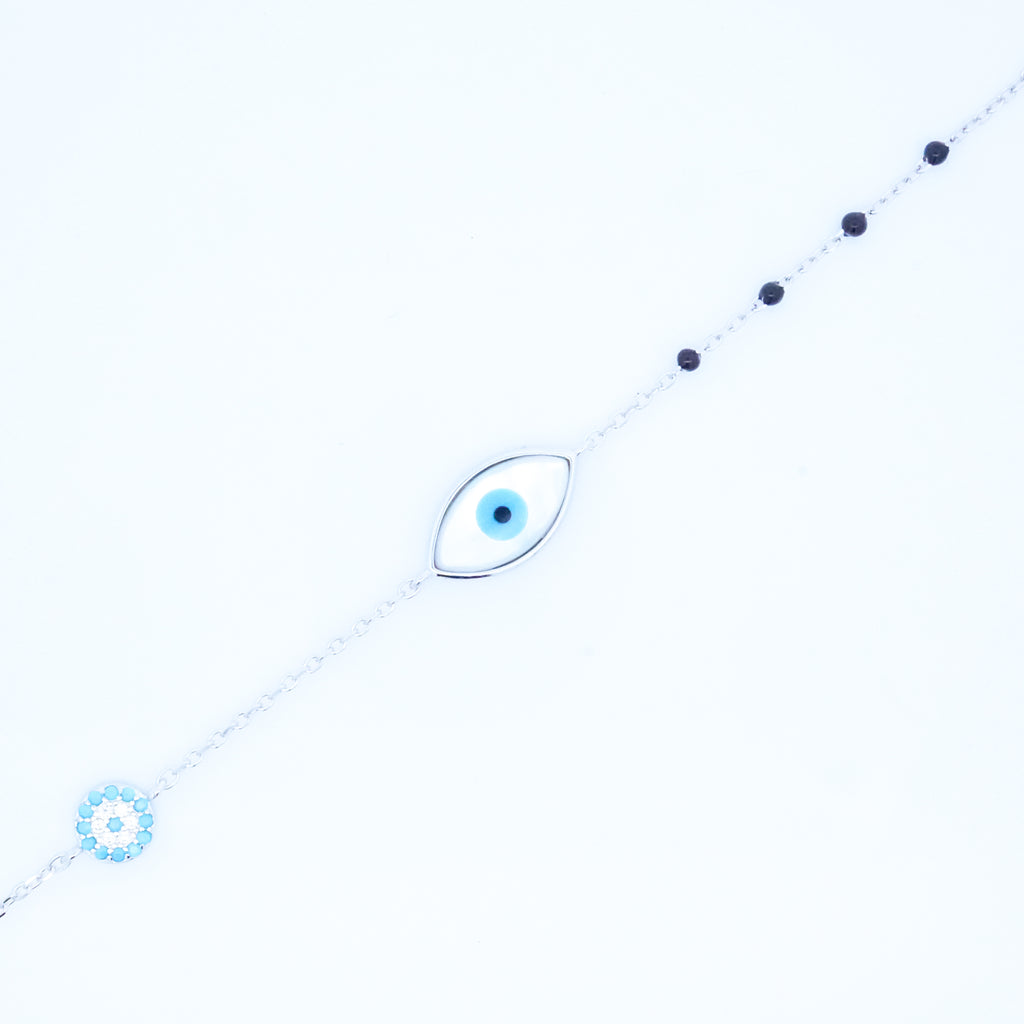 Silver Evileye Hand Mangalsutra