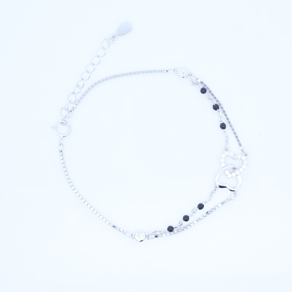 Silver Eternity Heart Hand Mangalsutra
