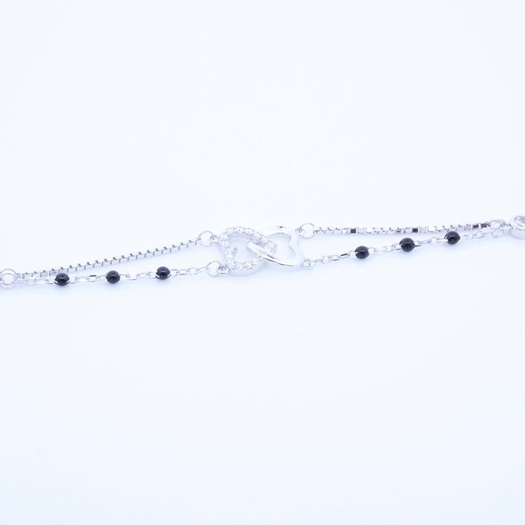 Silver Eternity Heart Hand Mangalsutra
