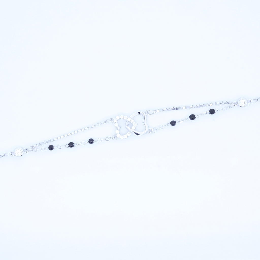 Silver Eternity Heart Hand Mangalsutra