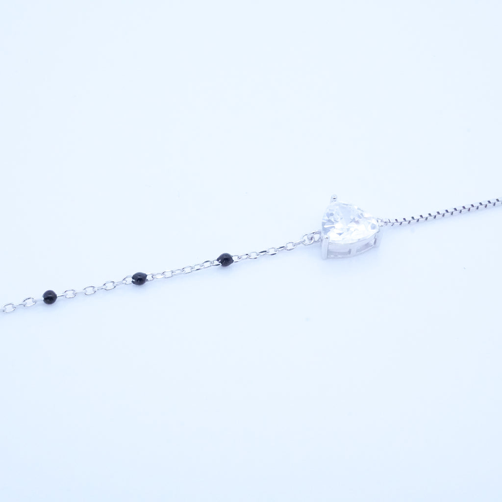 Silver Trilliant Cust Solitaire Hand Mangalsutra