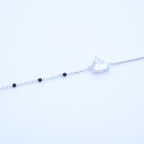 Silver Trilliant Cust Solitaire Hand Mangalsutra