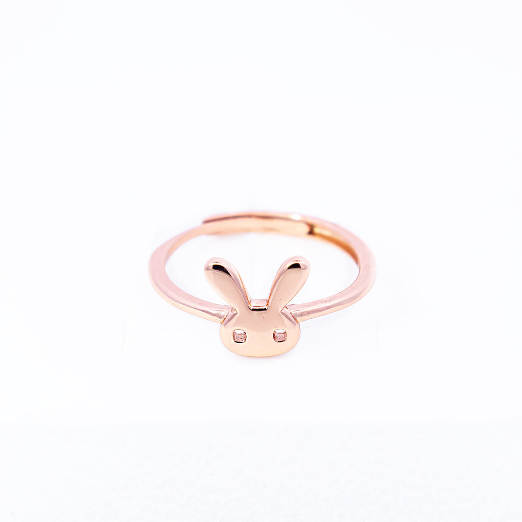 Adjustable Rose Gold Bunny Ring