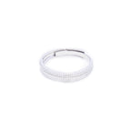 Adjustable Silver Rodium Matt Glossy Ring Band