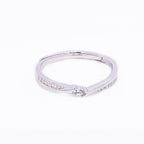Adjustable Small Solitaire Silver Ring