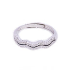 Designer Zig Zag Silver Adjustable Ring