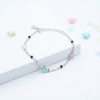 Silver Blue Dolphin Kids Bracelet