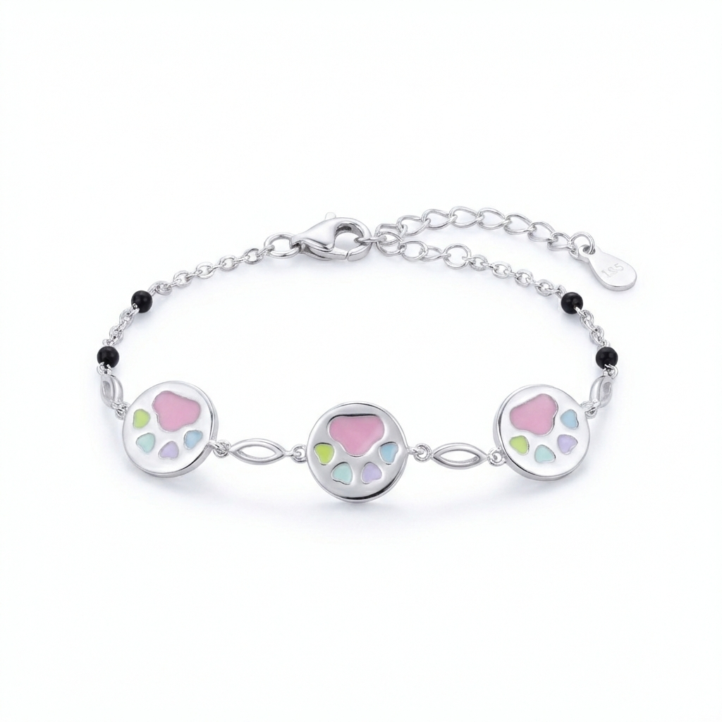 Silver Paws Kids Bracelet