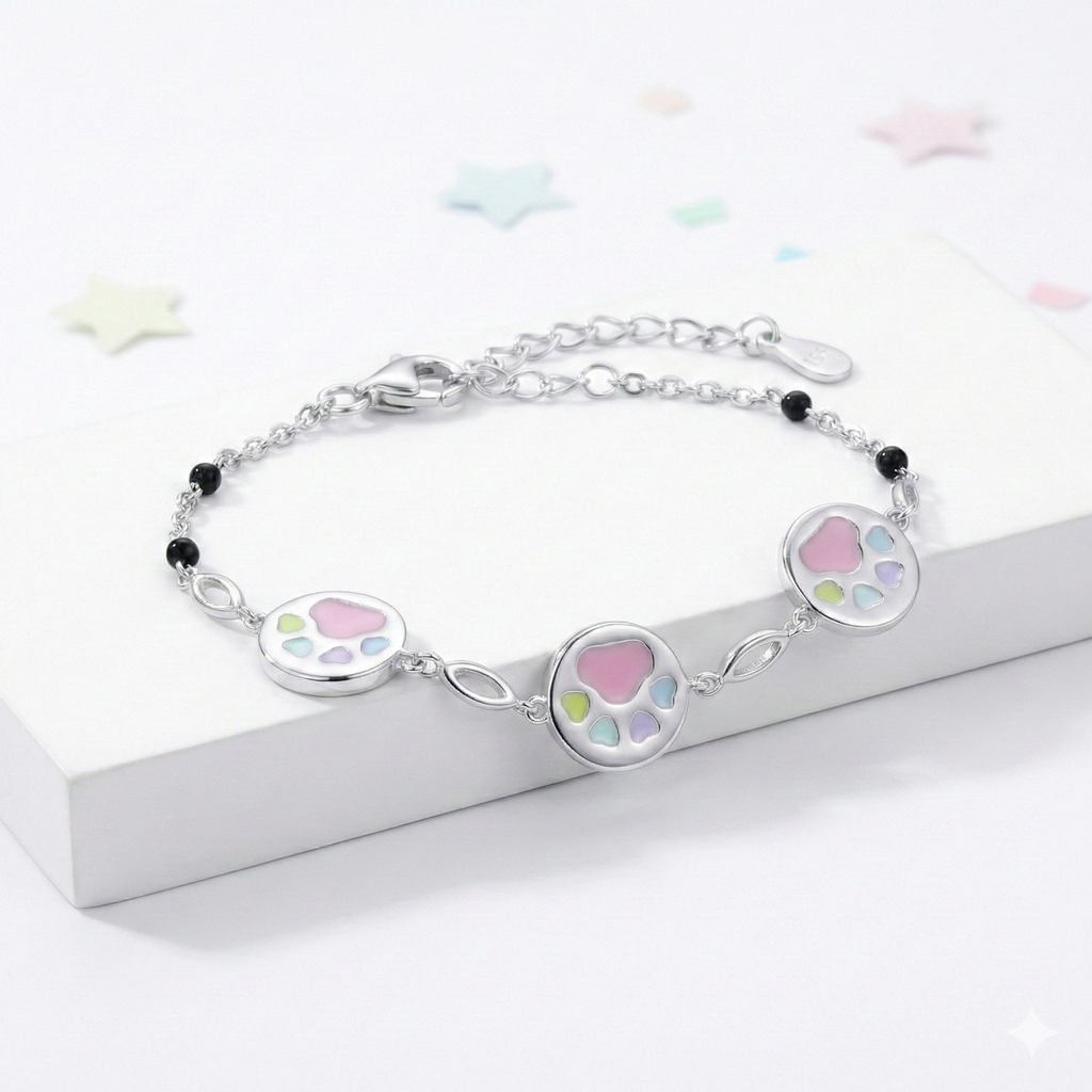 Silver Paws Kids Bracelet