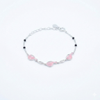 Silver Pink Dolphin Kids Bracelet