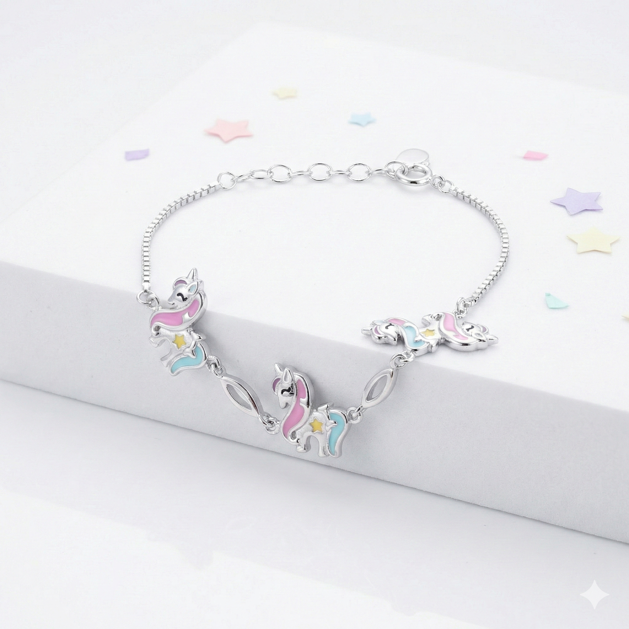 Silver Unicorn Kids Bracelet