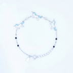 Silver Blue Unicorn Kids Bracelet