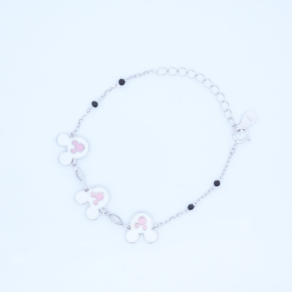 Silver Micky Mouse Kids Bracelet
