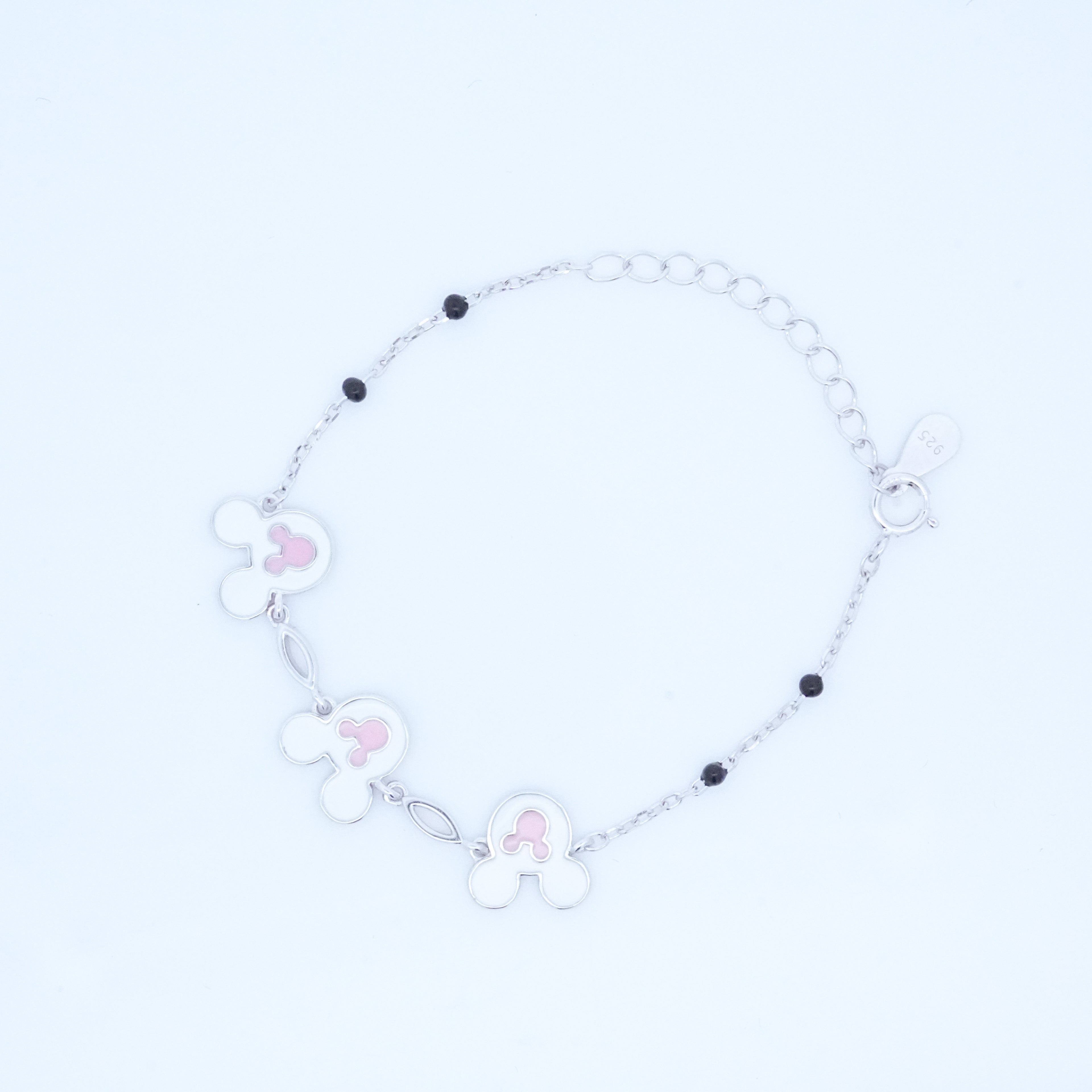 Silver Micky Mouse Kids Bracelet