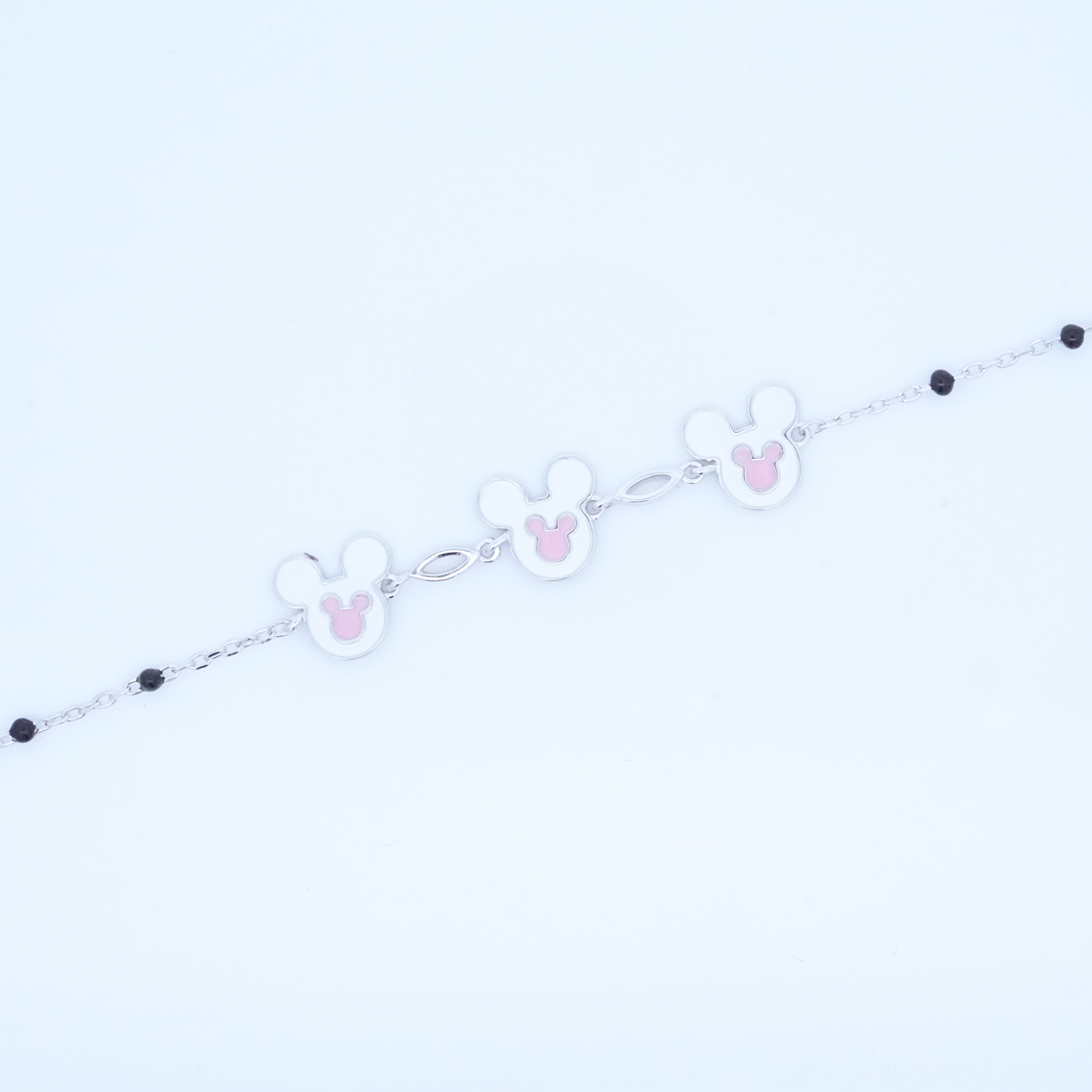 Silver Micky Mouse Kids Bracelet