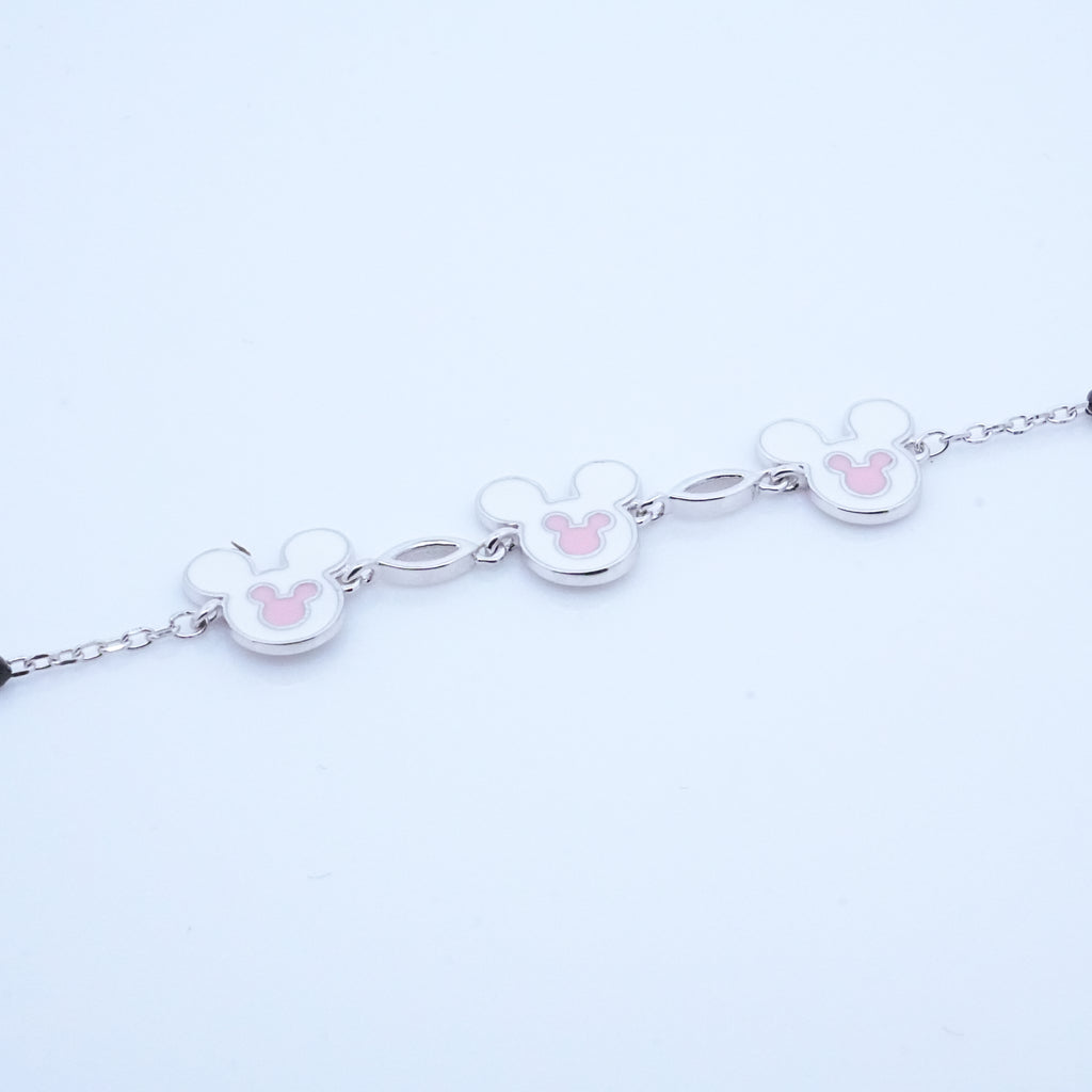 Silver Micky Mouse Kids Bracelet