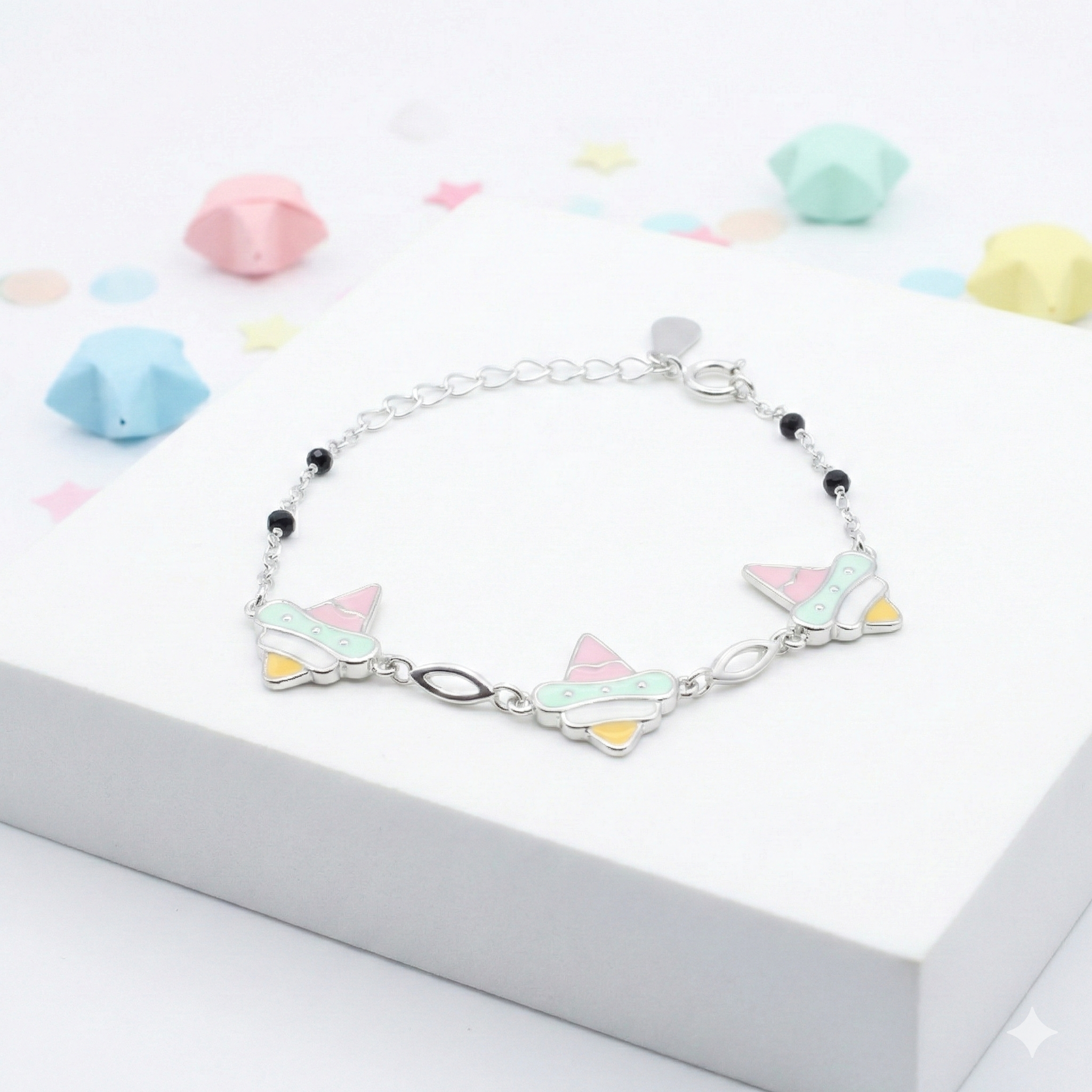 Silver Icecream Kids Bracelet