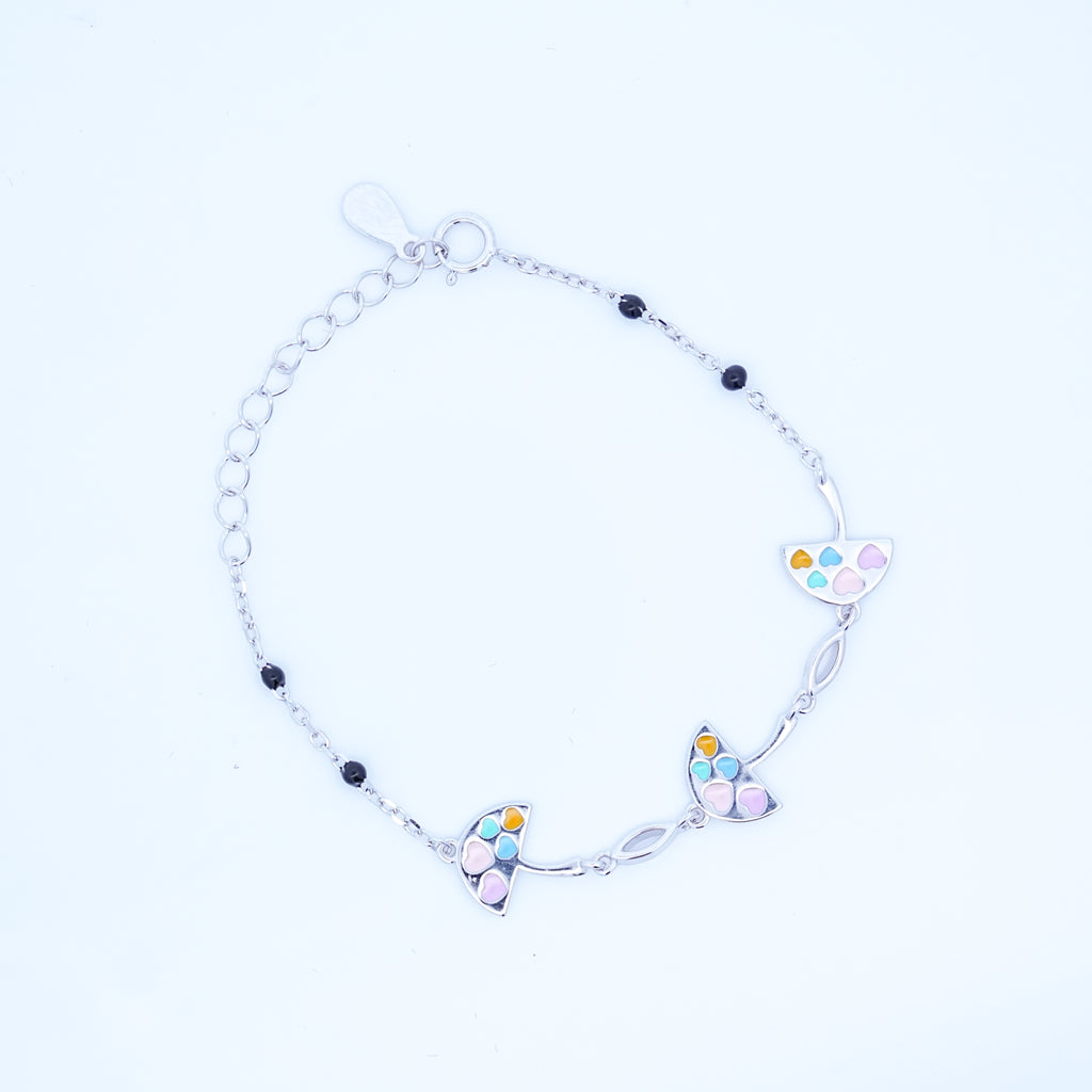 Silver Umbrella Kids Bracelet
