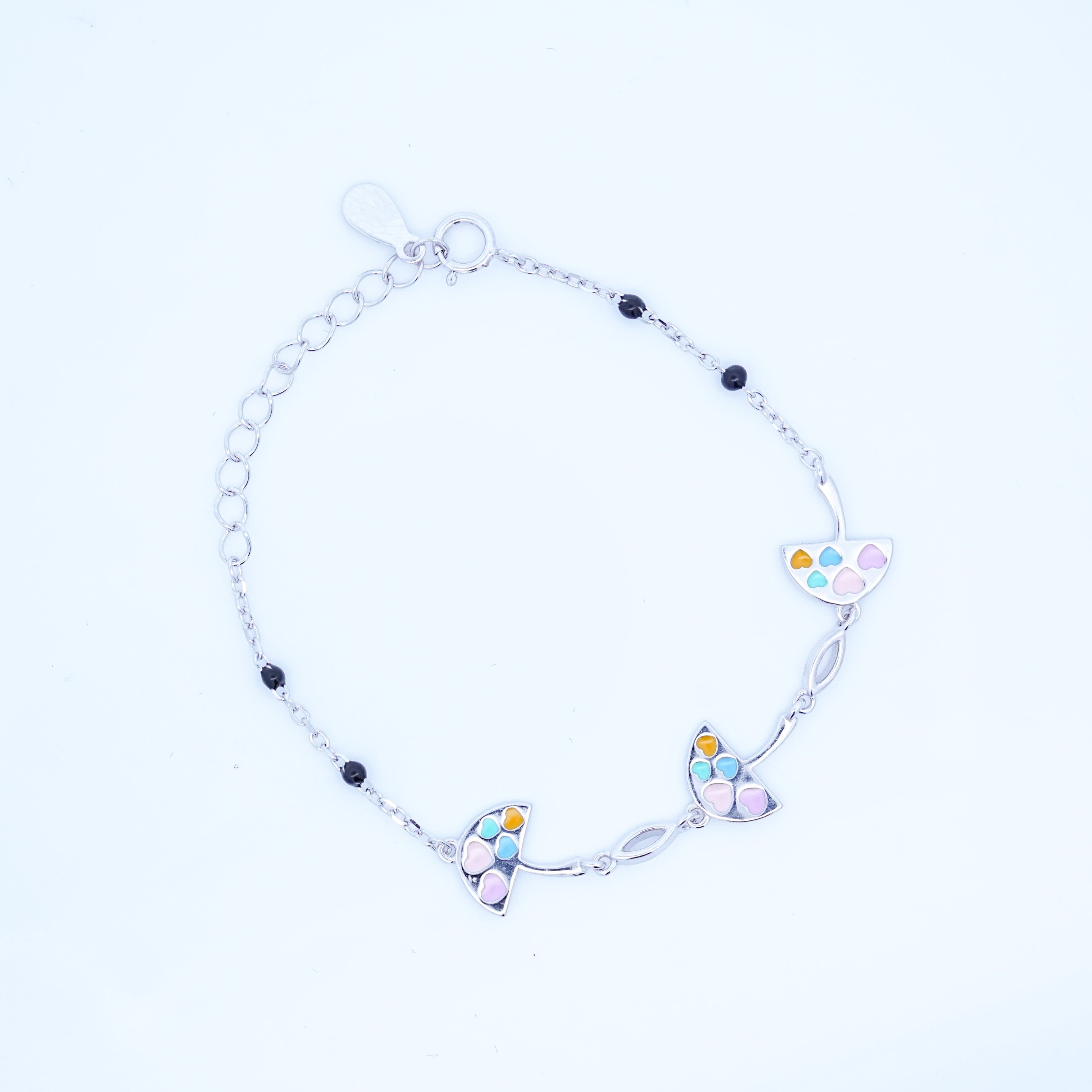 Silver Umbrella Kids Bracelet