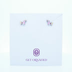 Silver Pink Yellow Unicorn Kids Earrings