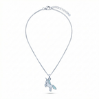 Silver Lightgreen Unicorn Kids Necklace