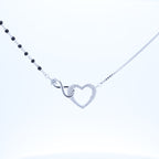 Silver heart Infinity Diamond Mangalsutra