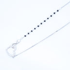 Silver heart Infinity Diamond Mangalsutra