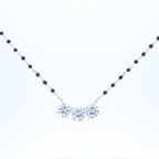 Silver Three Diamonds Mangalsutra