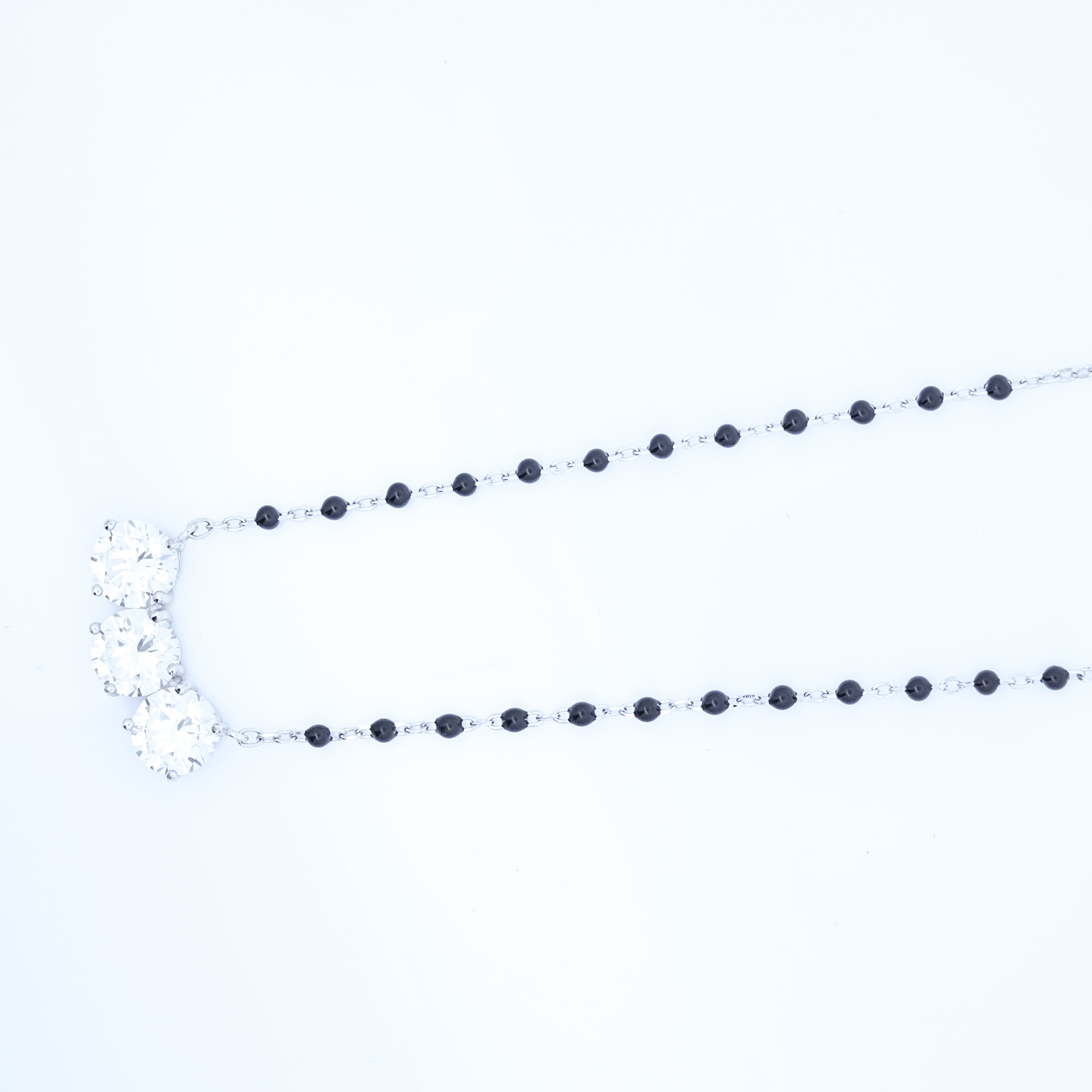 Silver Three Diamonds Mangalsutra