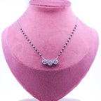Silver Three Diamonds Mangalsutra