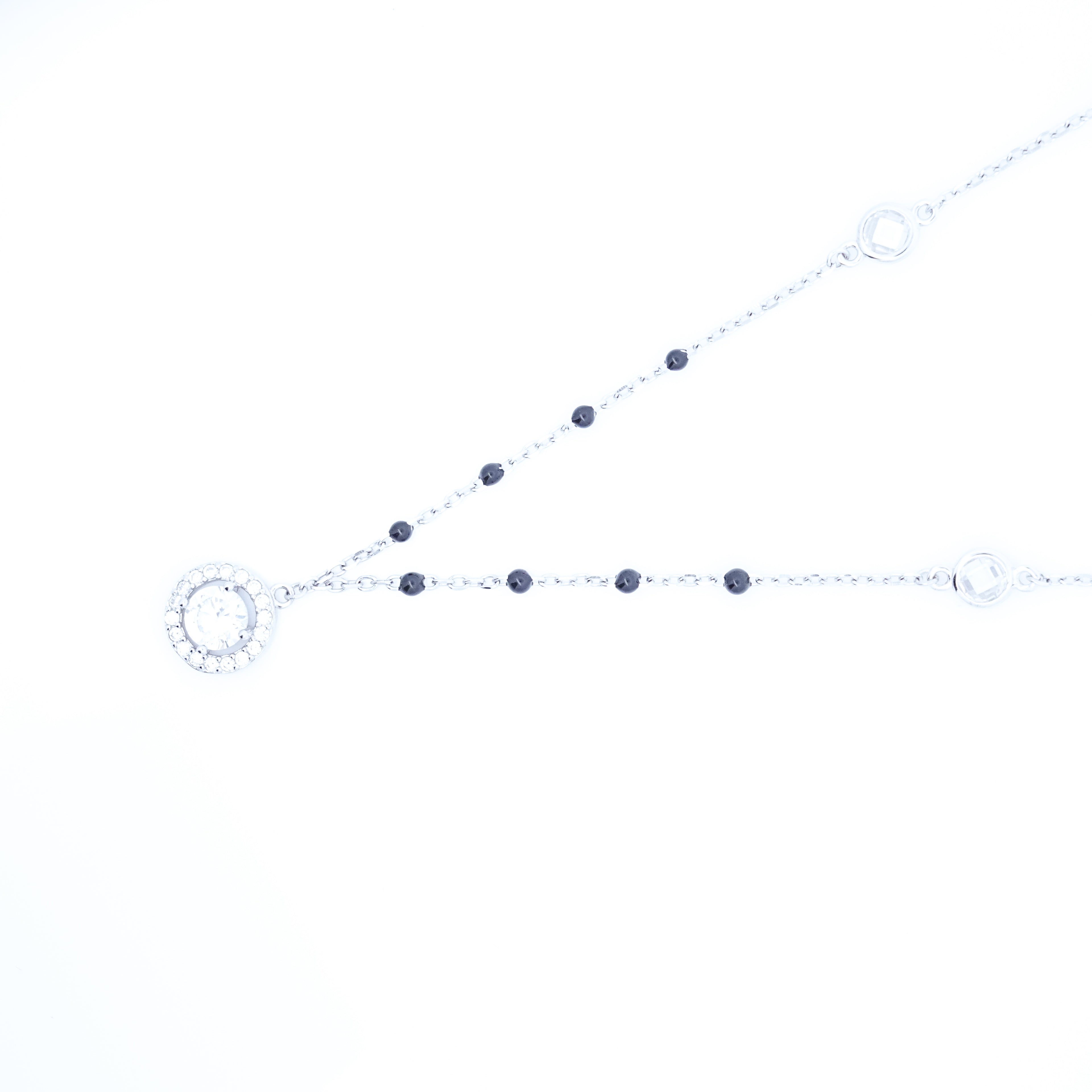 Silver Small Wheel Solitaire Mangalsutra
