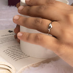 Adjustable Silver Heart Ring