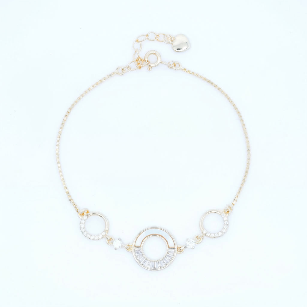 Silver Designer Choki Cz Bracelet Gold Plated